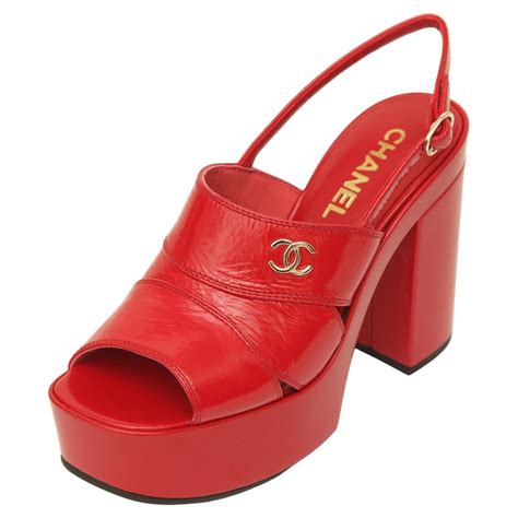 chanel red bottom heels|chanel sandals.